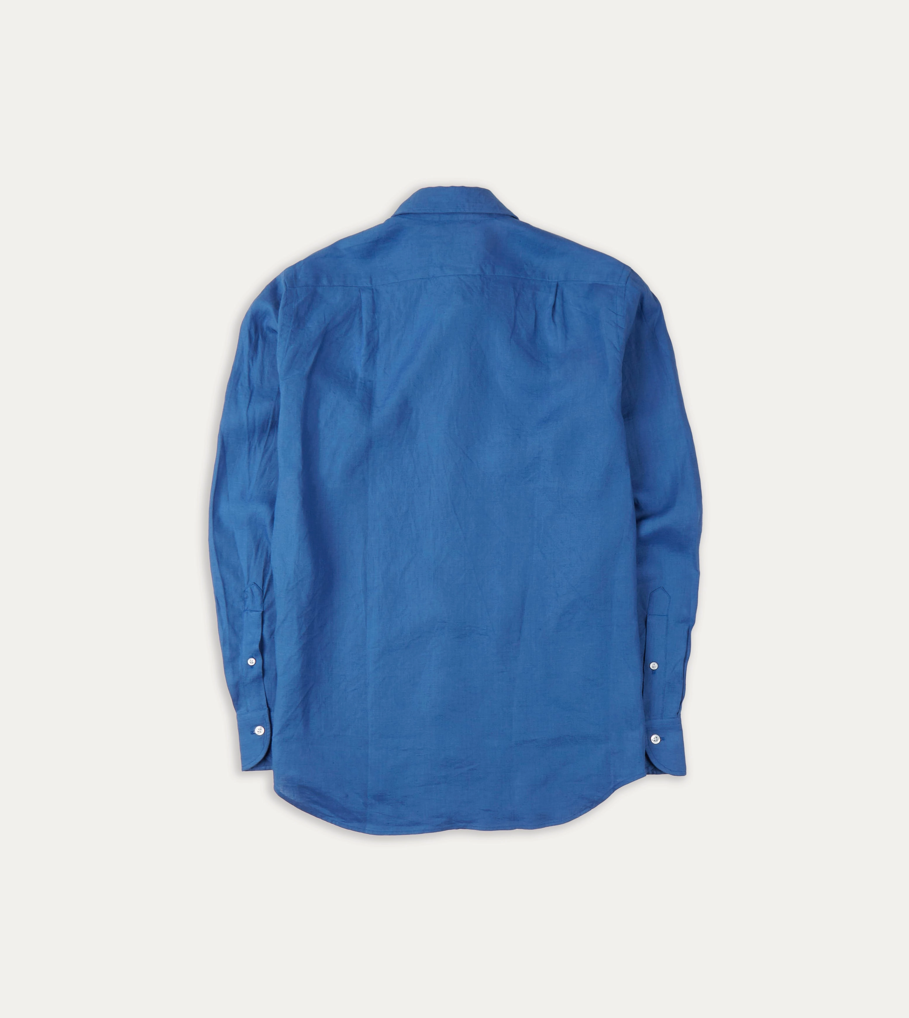 Bright Navy Linen Spread Collar Polished Finish Active Comfort