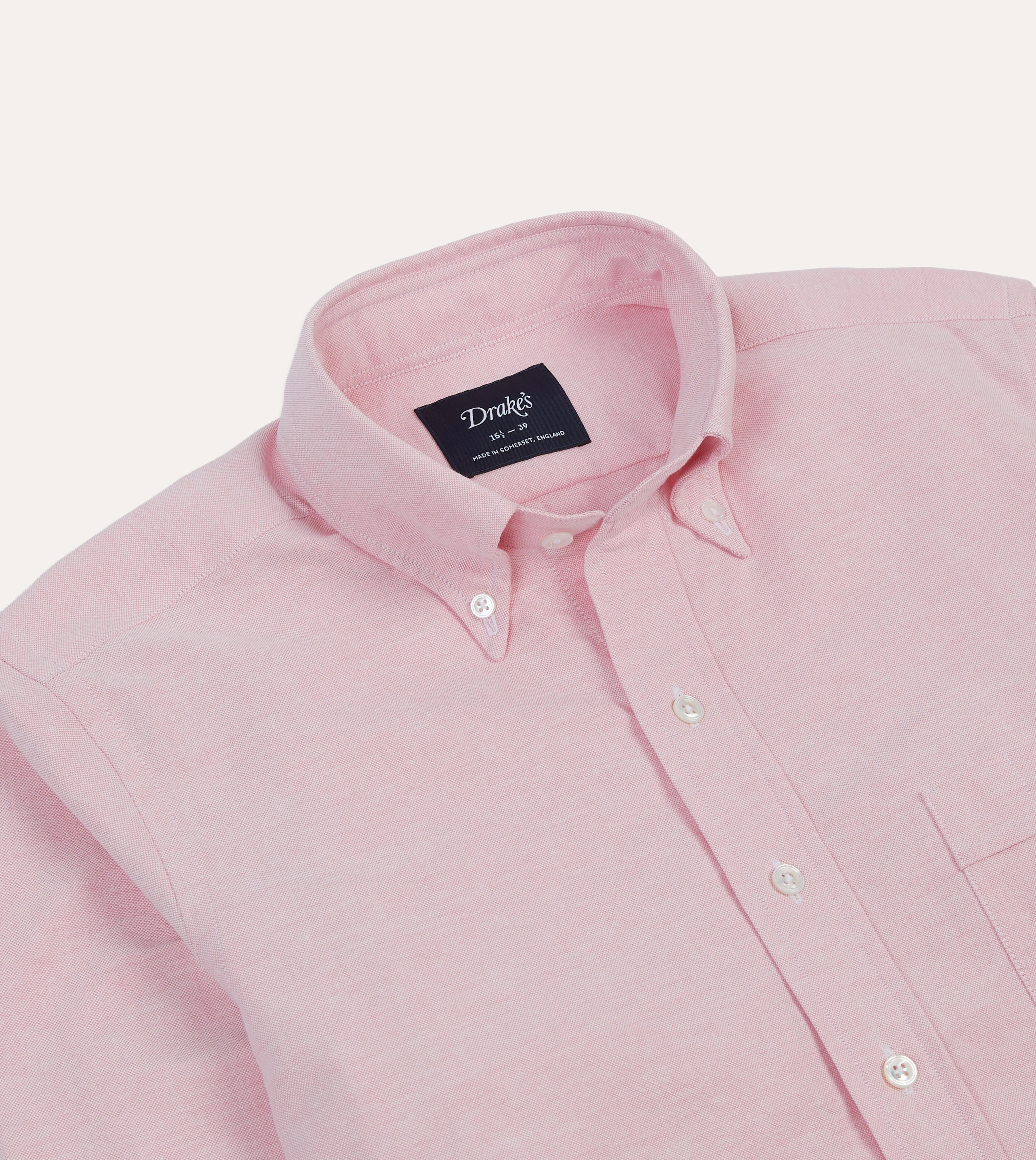 Conference Appropriate Bright Pink Cotton Oxford Cloth Button-Down Shirt