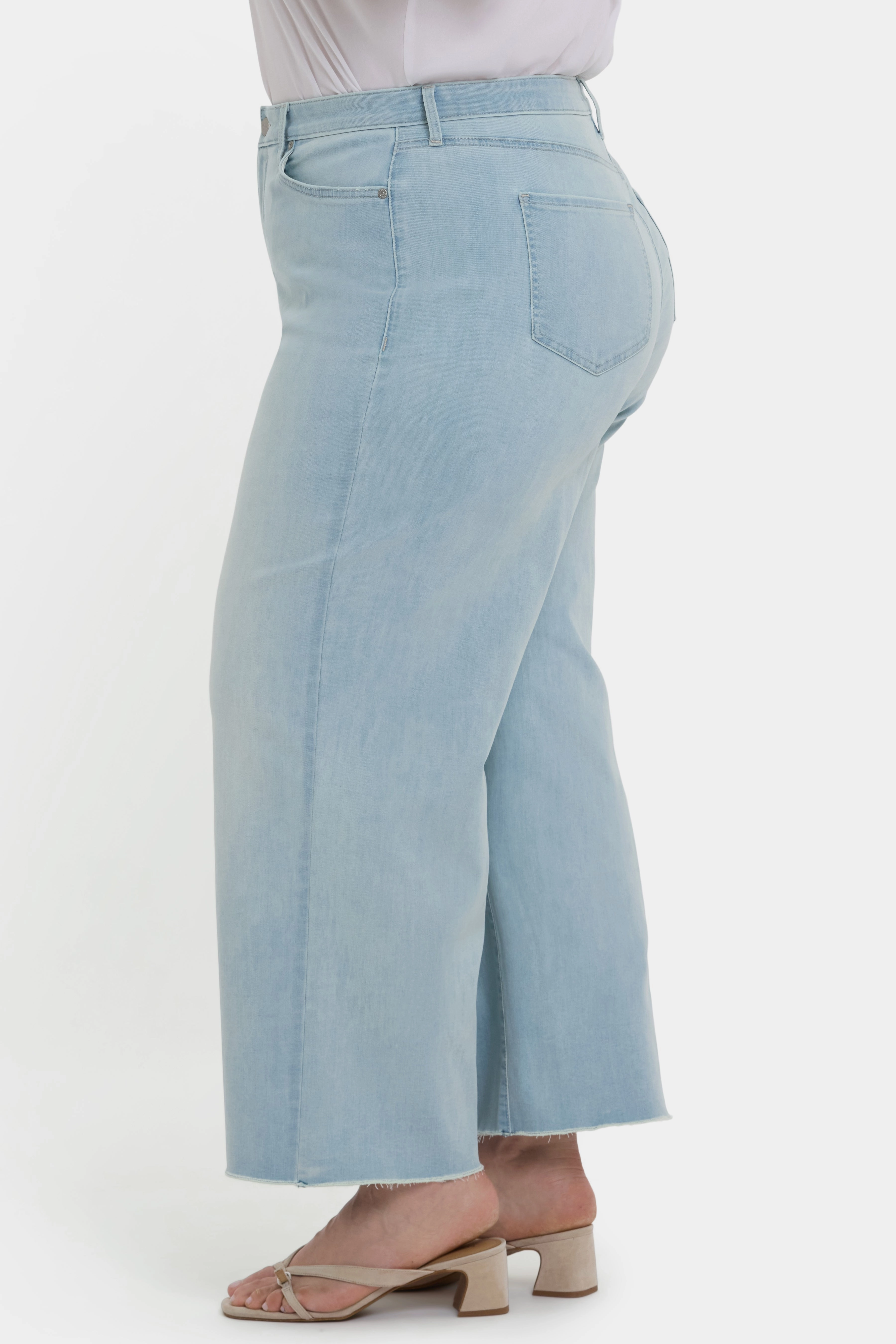 Brodi Wide Leg Ankle Jeans In Plus Size - Clear Waters Core Layer Minimalist Style Chill Outfit