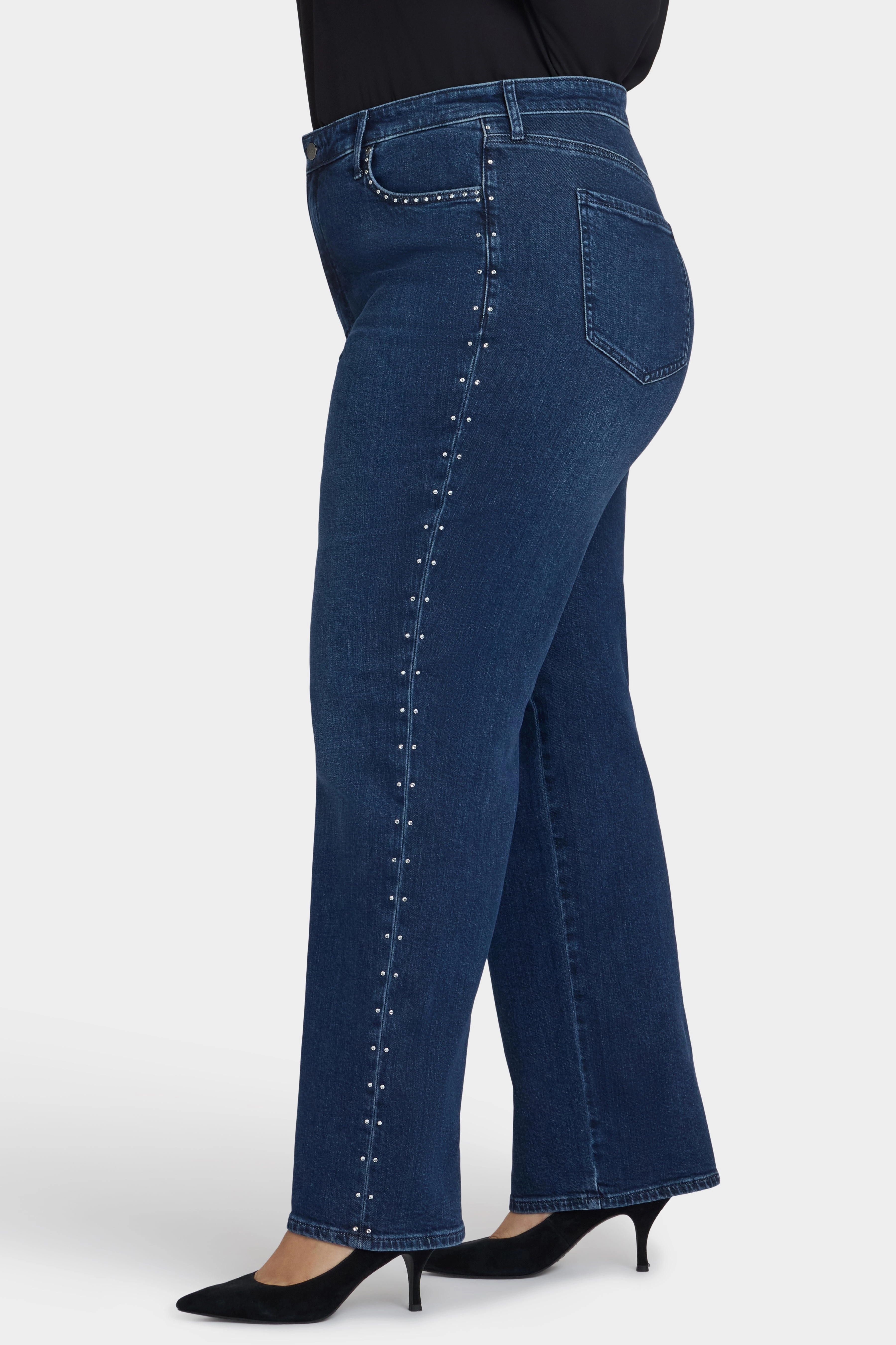 Daily Fashion Brooke Loose Straight Jeans In Plus Size - Louvre Sapphire