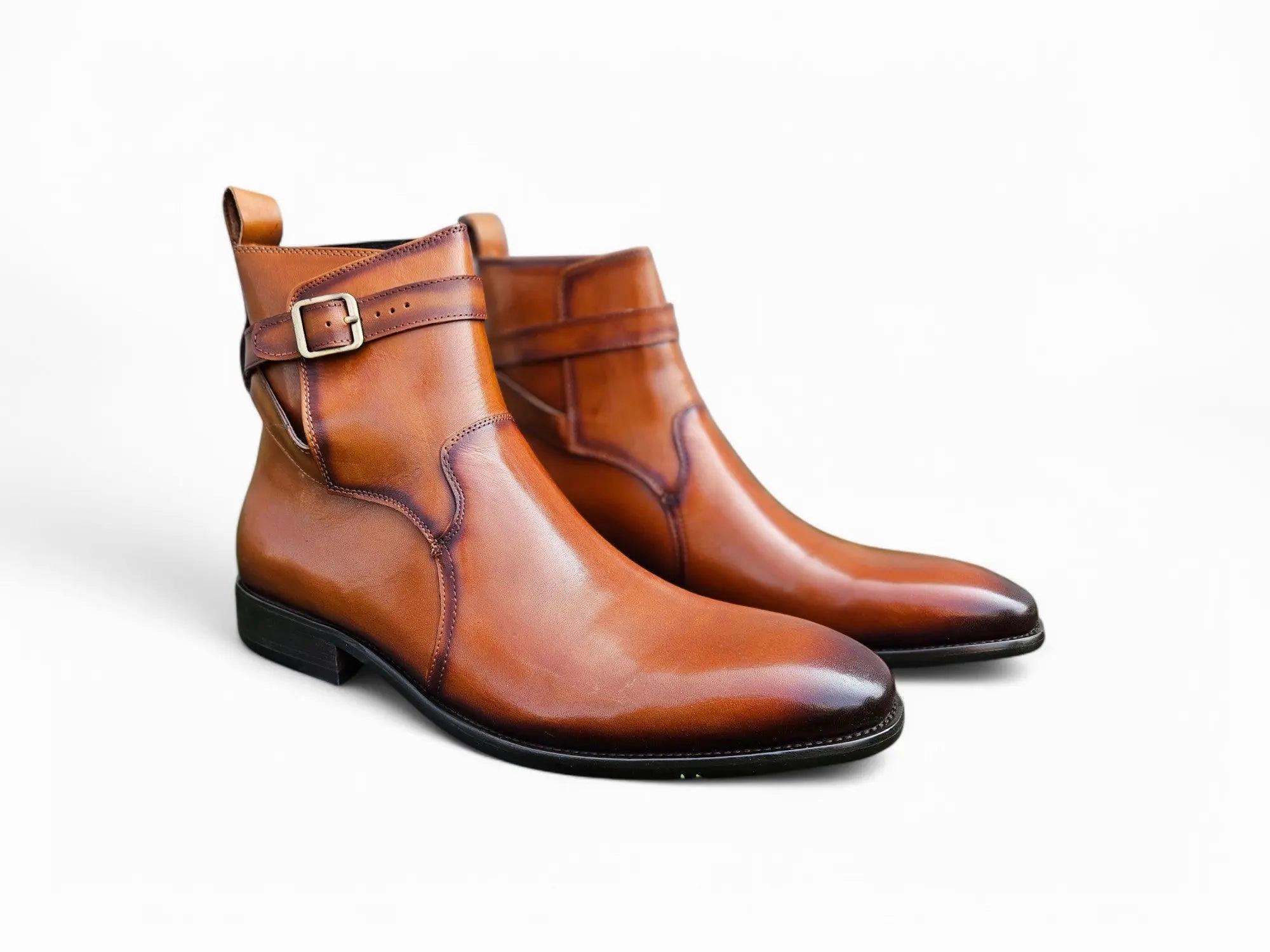 Compression Resistant Foam Buckle Leather Strap Boots