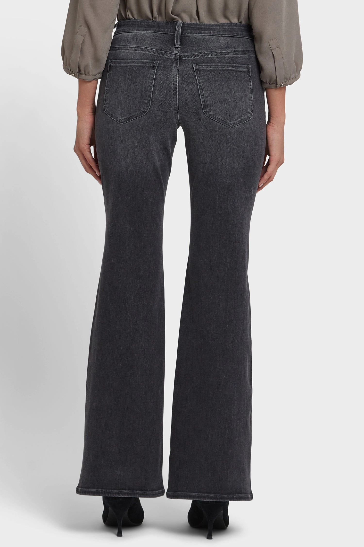 Ava Flared Jeans - Gloomy Marais Neutral Fabric