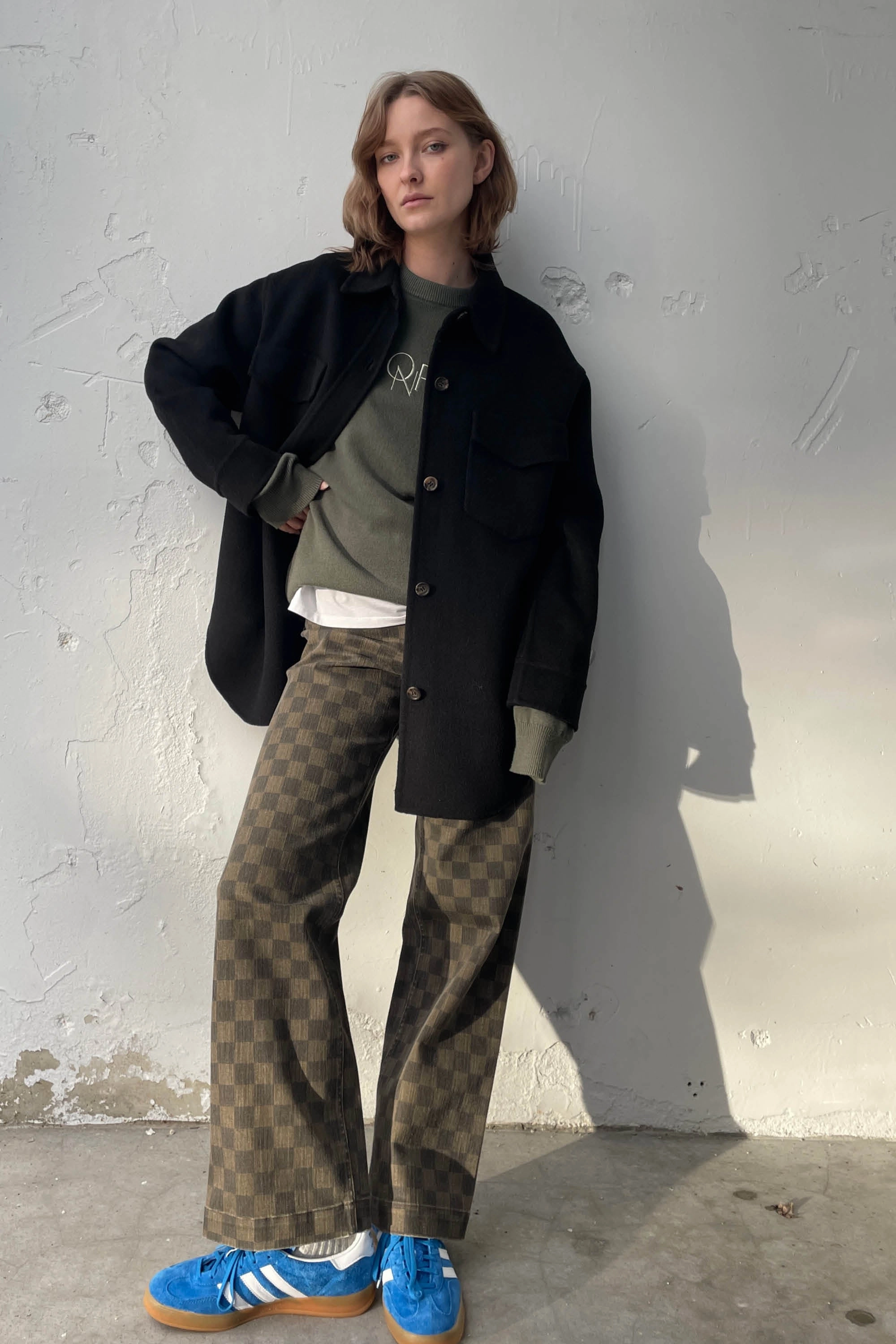 Non Slip Waistband TWILL CHECKER PANT