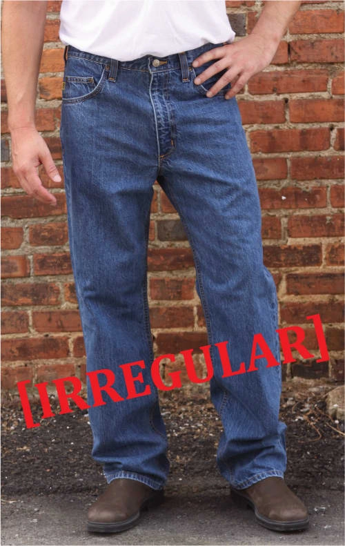 Stylish Silhouette Button Fly, Combined Washes - IRREGULAR