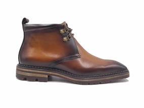 Hiking Enthusiast Calfskin Chukka Boot with Lug Sole
