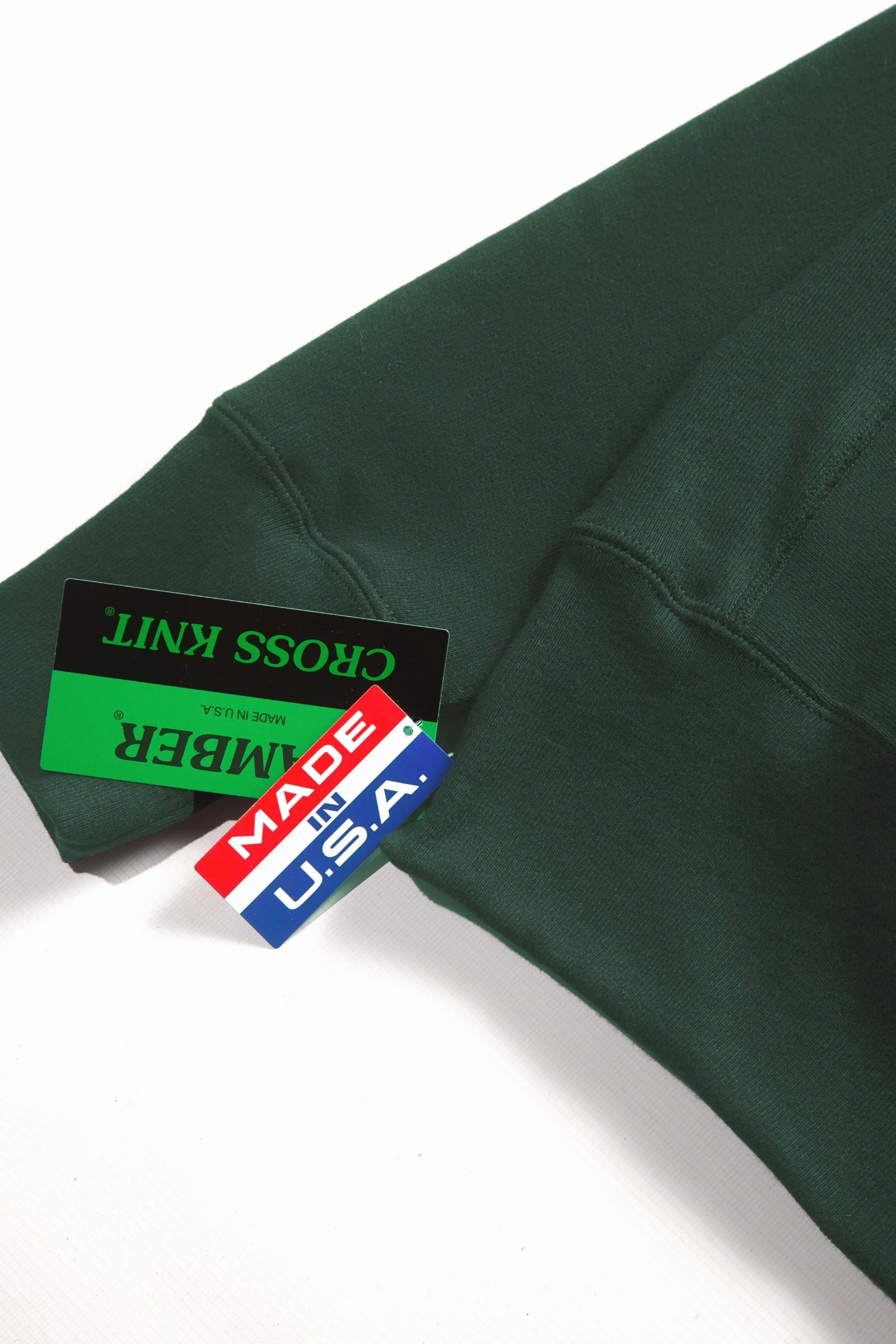 Camber USA - 234 12oz Crewneck - Forest Green Knitted Design