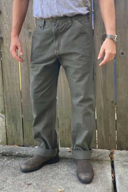 Canvas Utility Work Pant - Olive Non Fading Technology Chill Attire