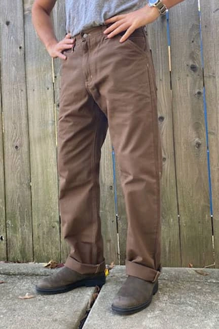 Canvas Utility Work Pant - Timber Brown Flexible Waist