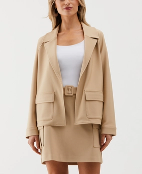 Cargo Jacket Layered Knitwear