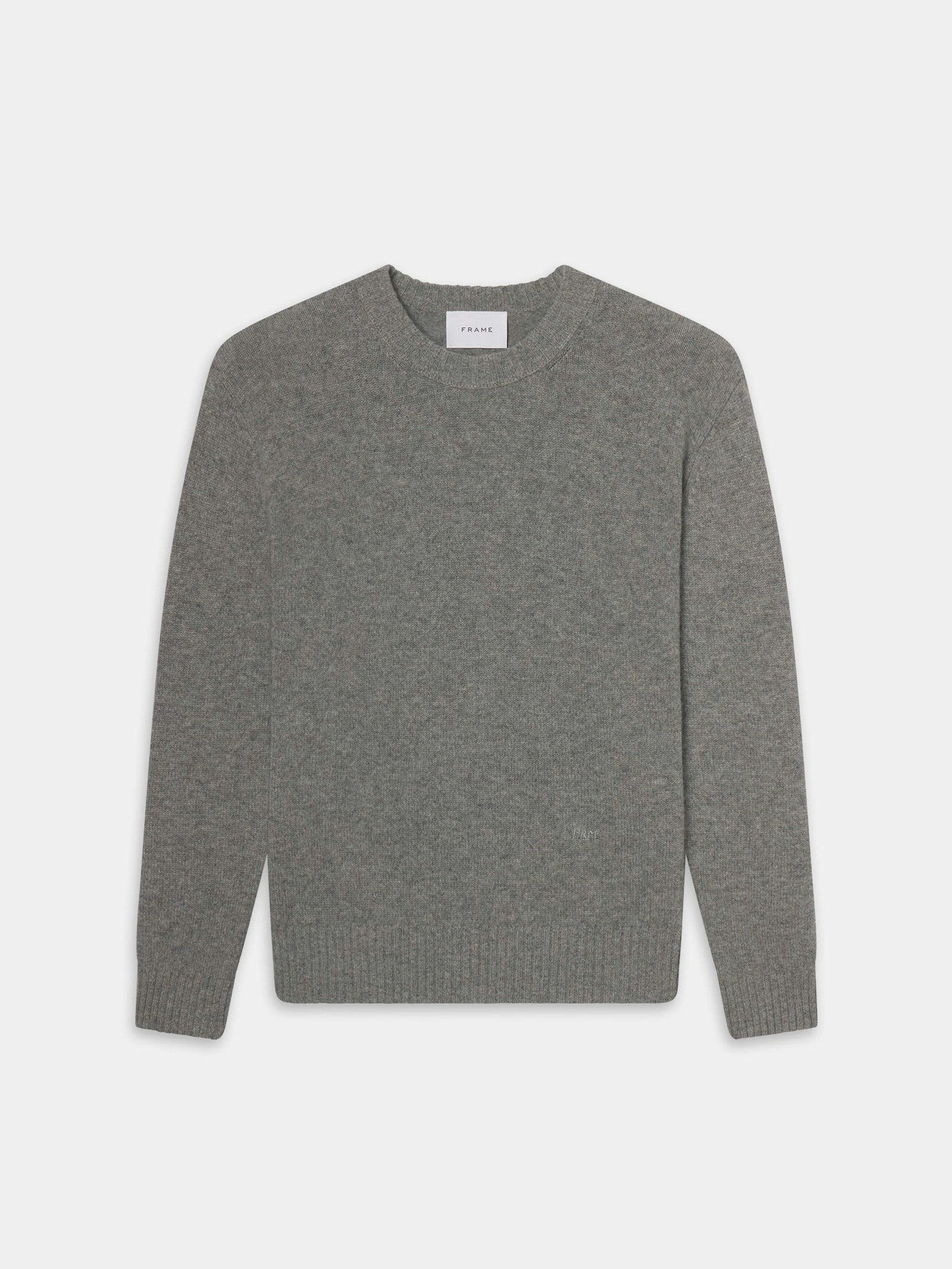 Cashmere Crewneck Sweater -- Gris Versatile Piece Cold Weather Knitwear
