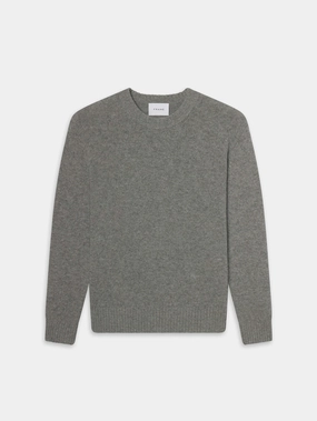 Cashmere Crewneck Sweater -- Gris Versatile Piece Cold Weather Knitwear