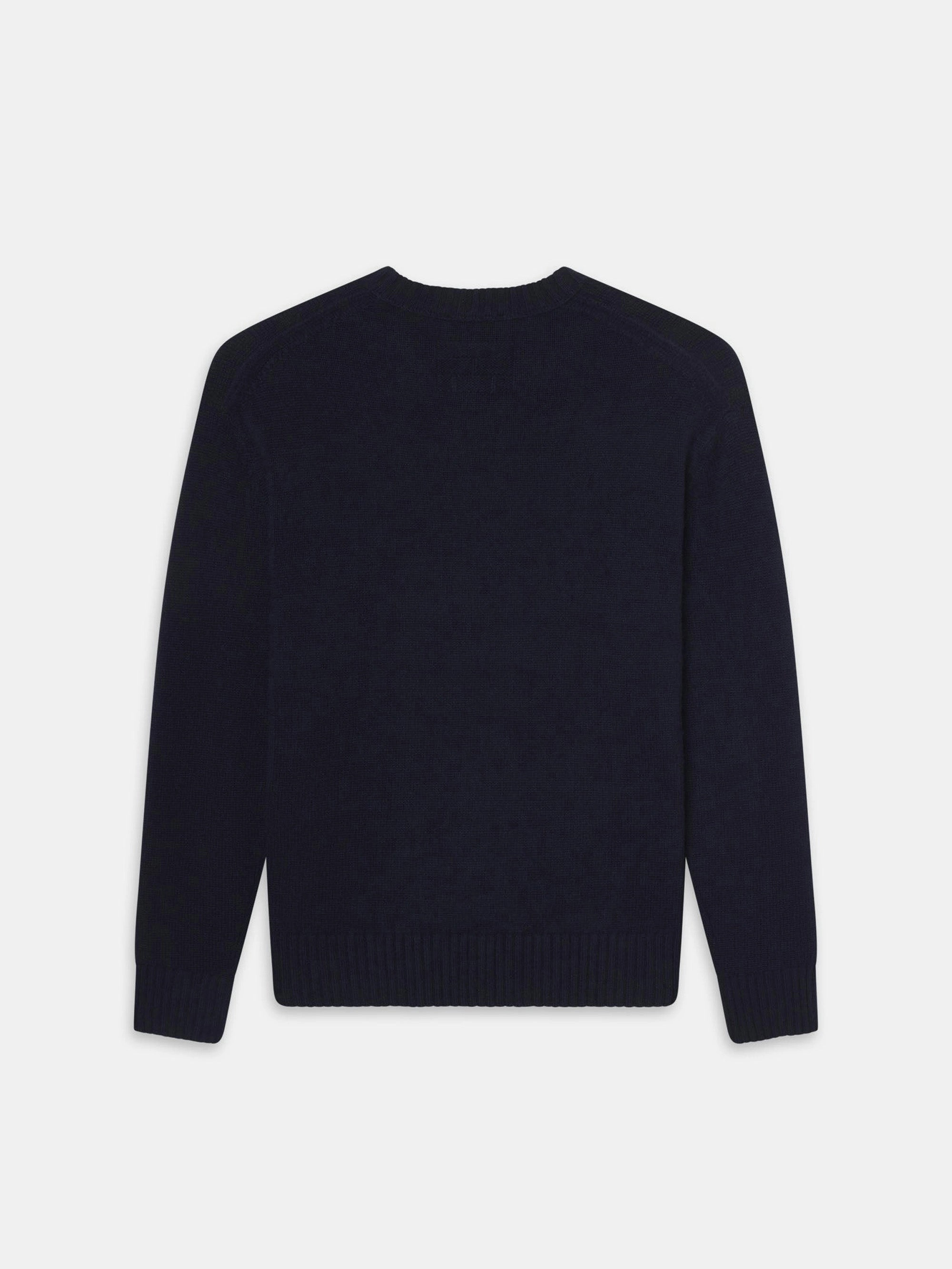 Versatile Piece Cashmere Crewneck Sweater -- Navy