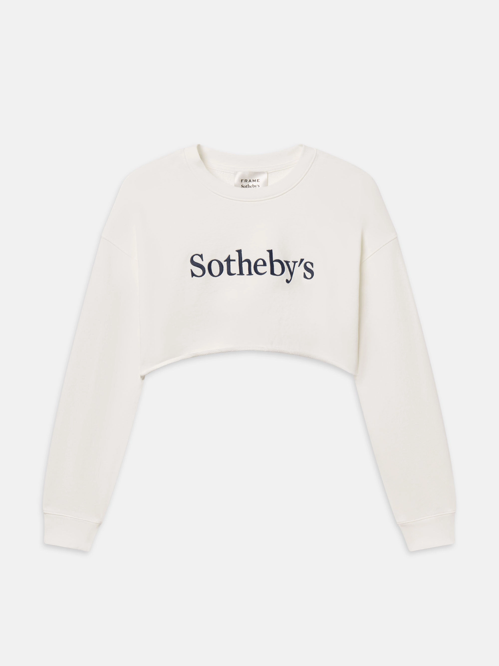 Sotheby??s Women's Cropped Sweatshirt -- Cream Comfort Stretch Fit Sport Fit