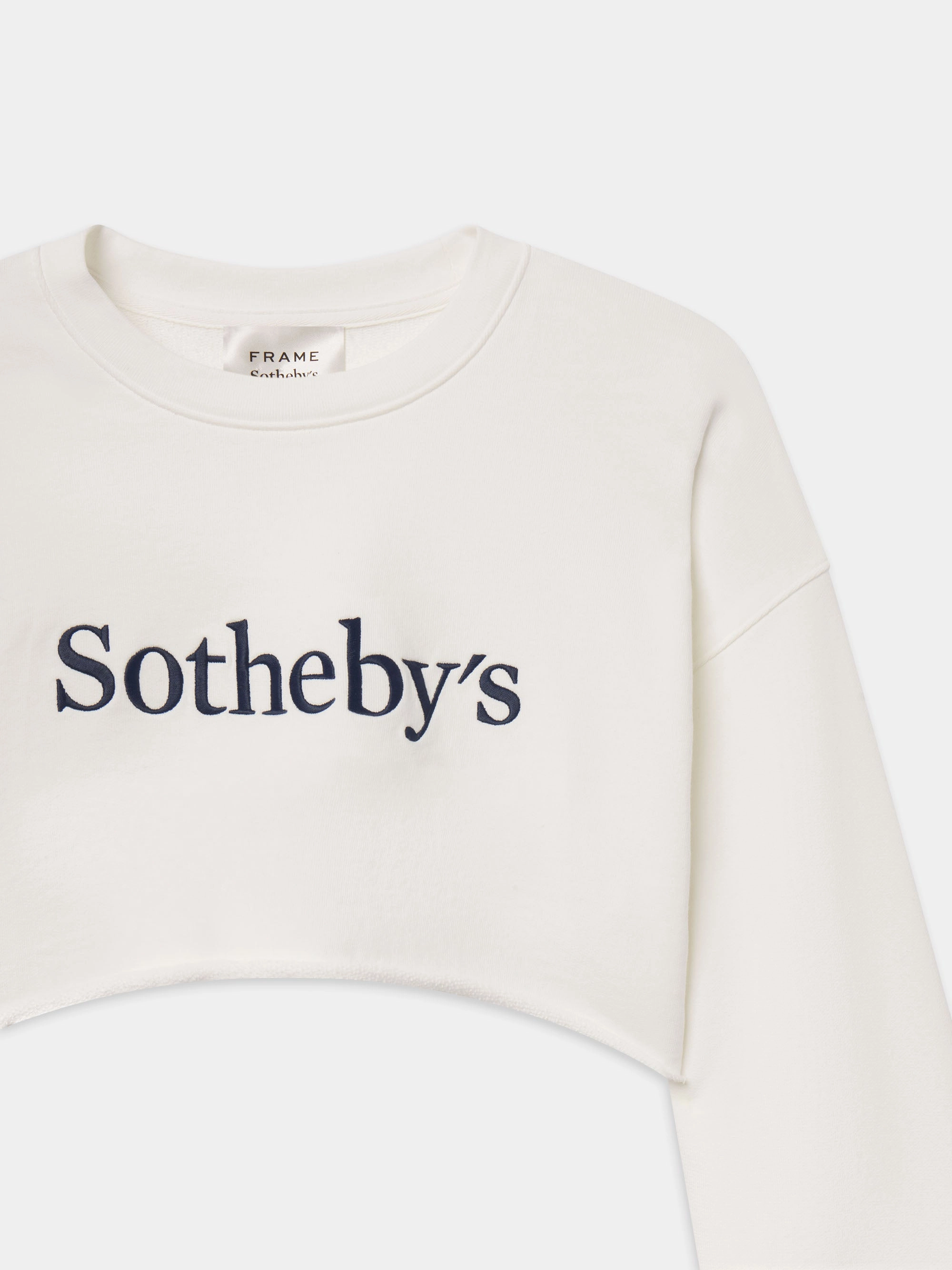 Relaxed Comfort Fit Sotheby??s Women's Cropped Sweatshirt -- Cream