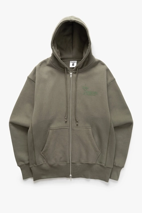 Street Style Cozy Knit Piece Service Works - Martini Zipper Hoodie - Olive
