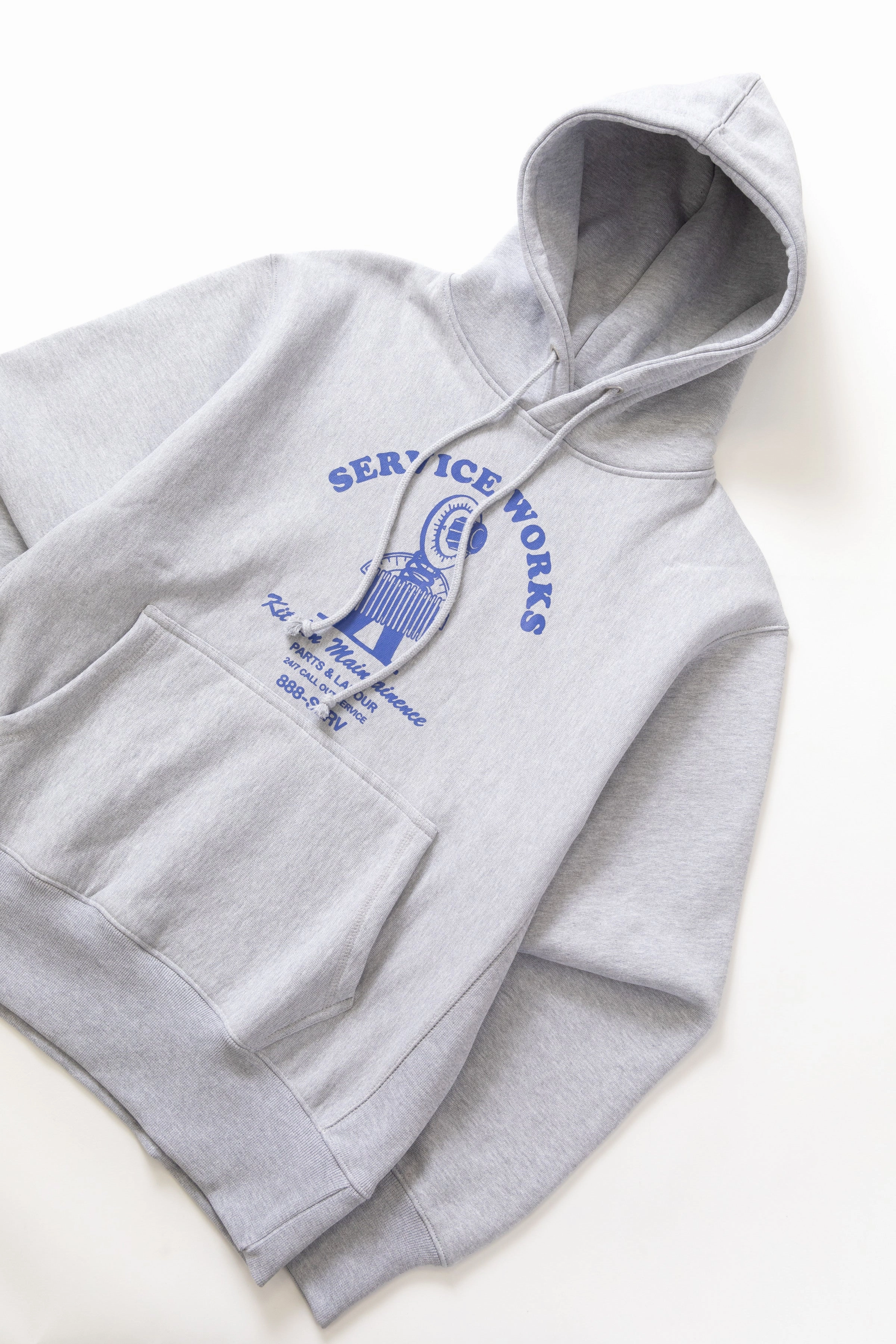 Service Works - Maintainence Hoodie - Heather Grey Knit Design Wear