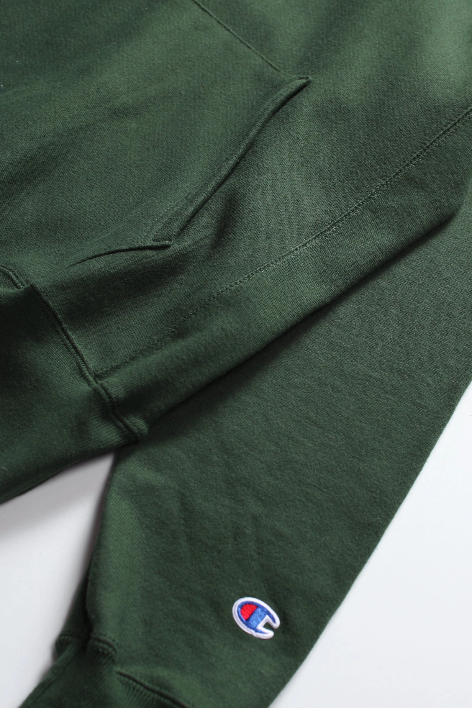 Knit Essentials Champion - 12oz USA Reverse Weave Hoodie - Forest Green