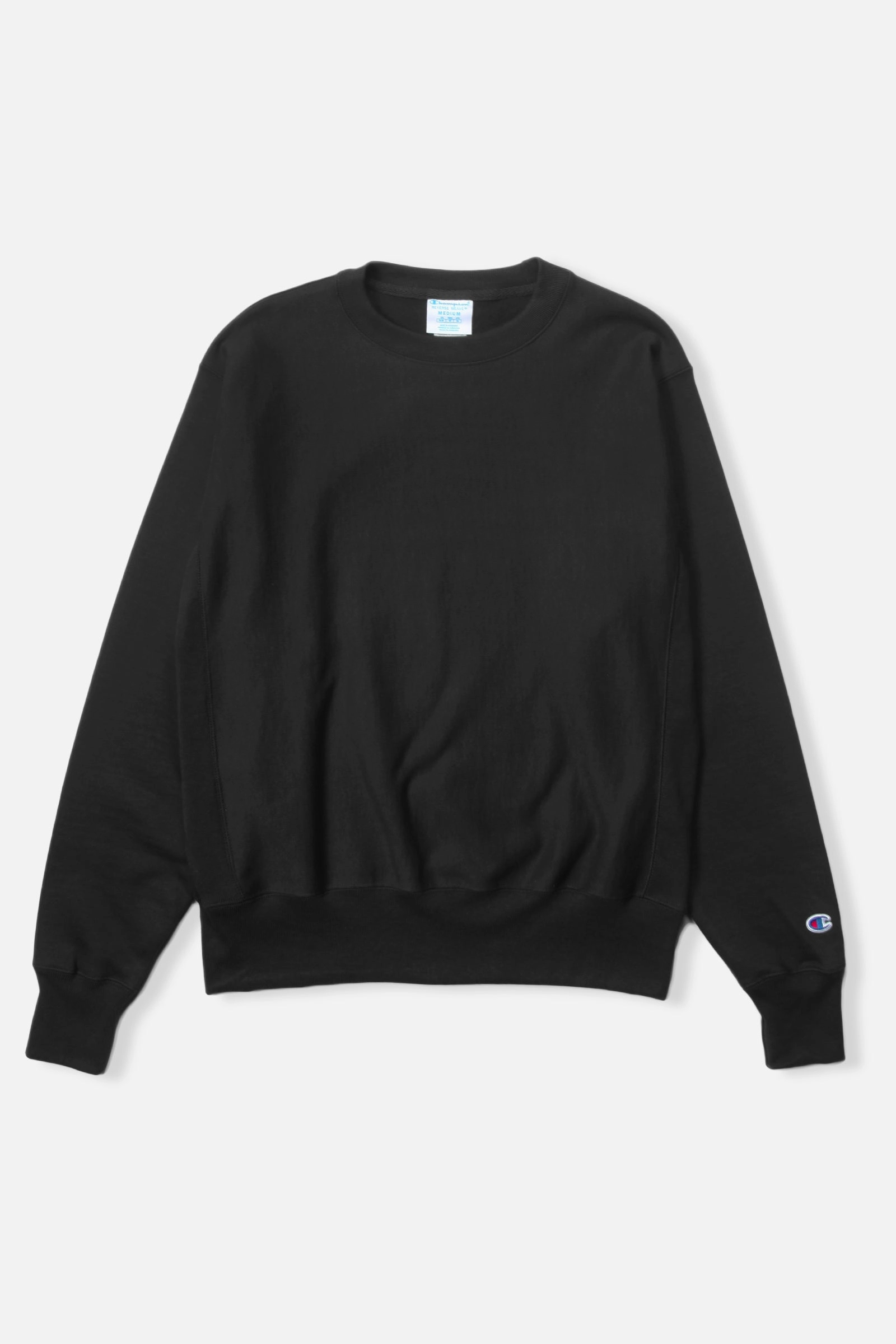 Champion - 12oz USA Reverse Weave Crewneck - Black Functional Knit