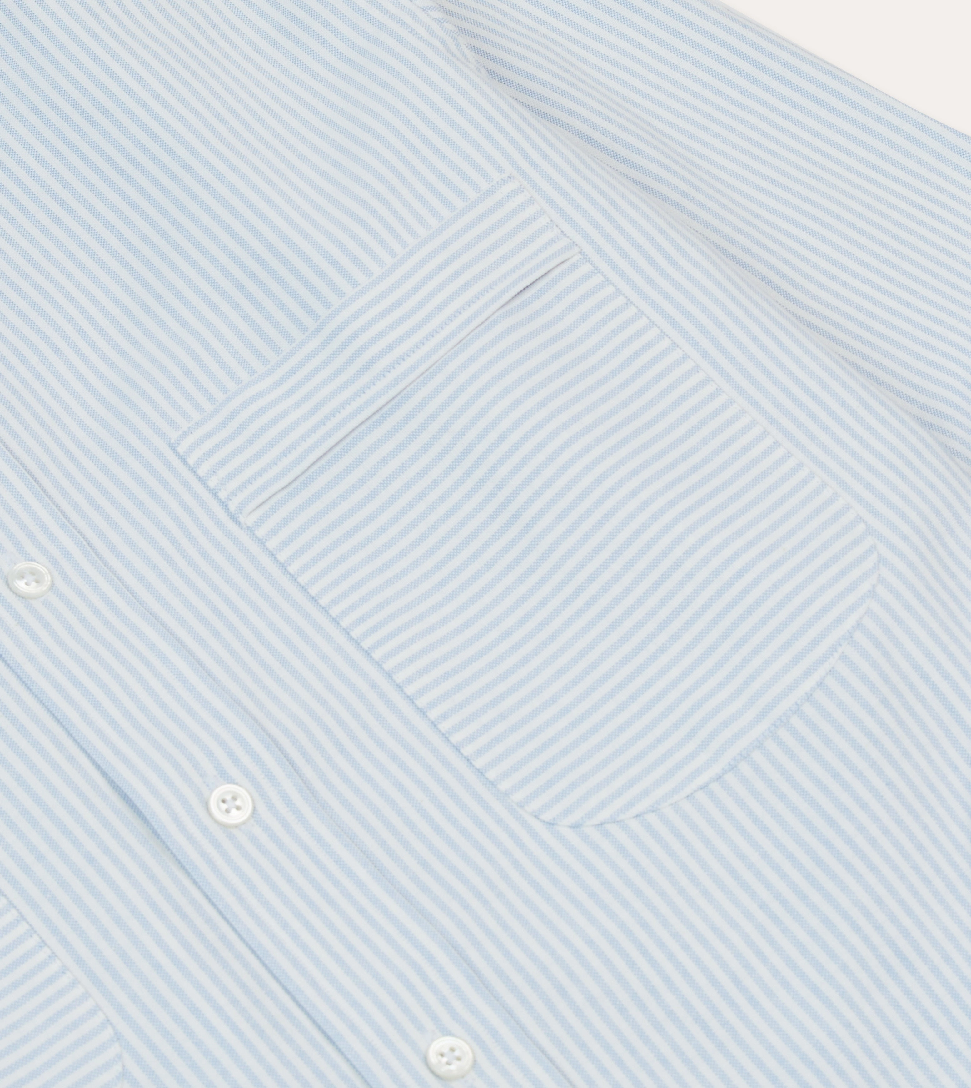 Urban Comfort Timeless Comfort Blue Ticking Stripe Oxford Cloth Button-Down Work Shirt