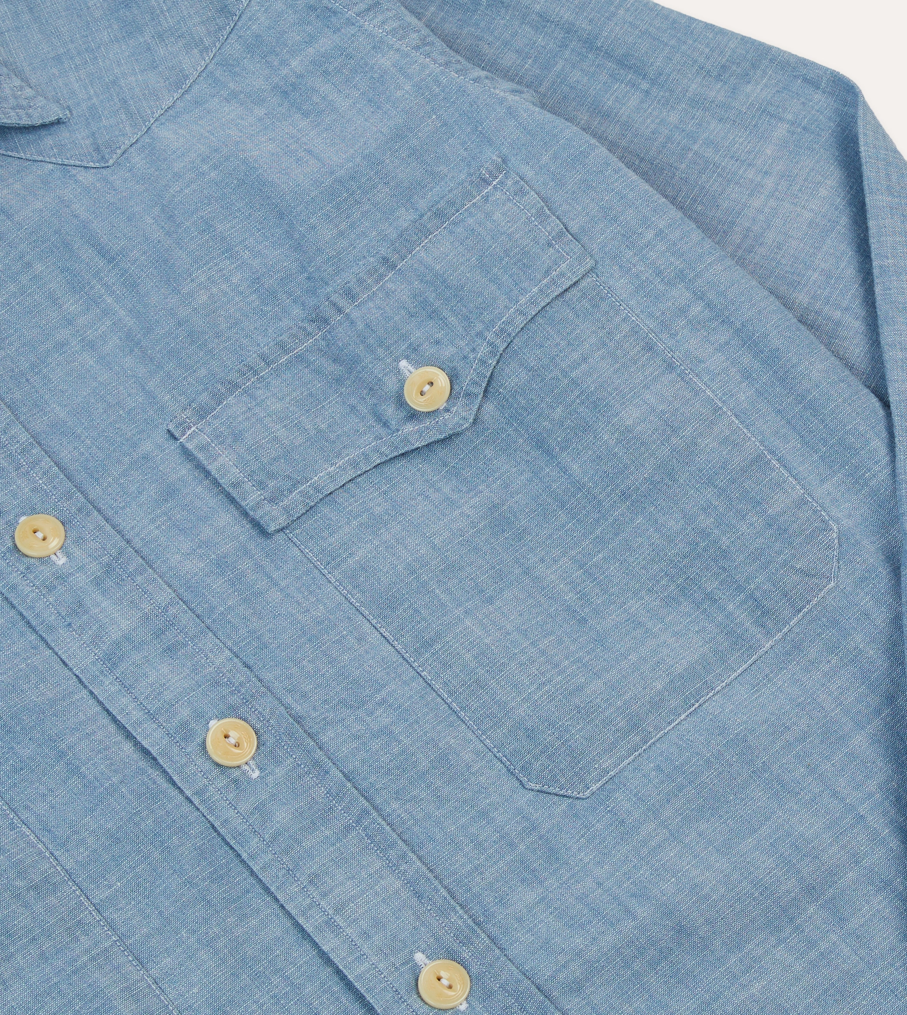 Unisex Option Chambray Two-Pocket Western Shirt