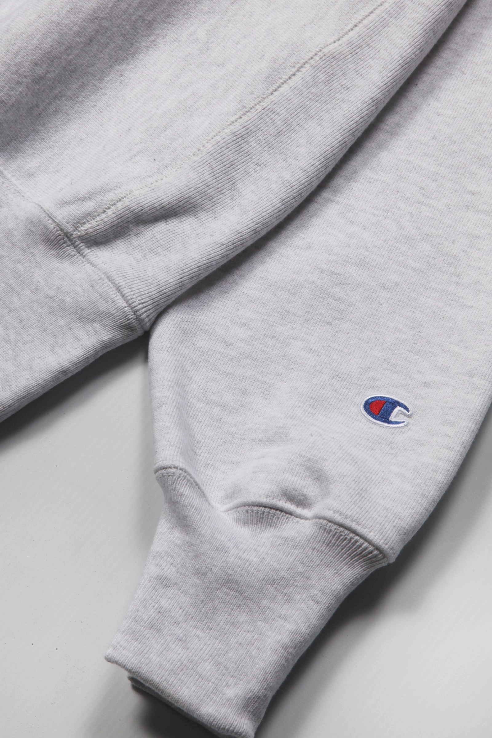 Champion - 12oz USA Reverse Weave Crewneck - Ash Grey Ventilated Underarm Cozy Fabric