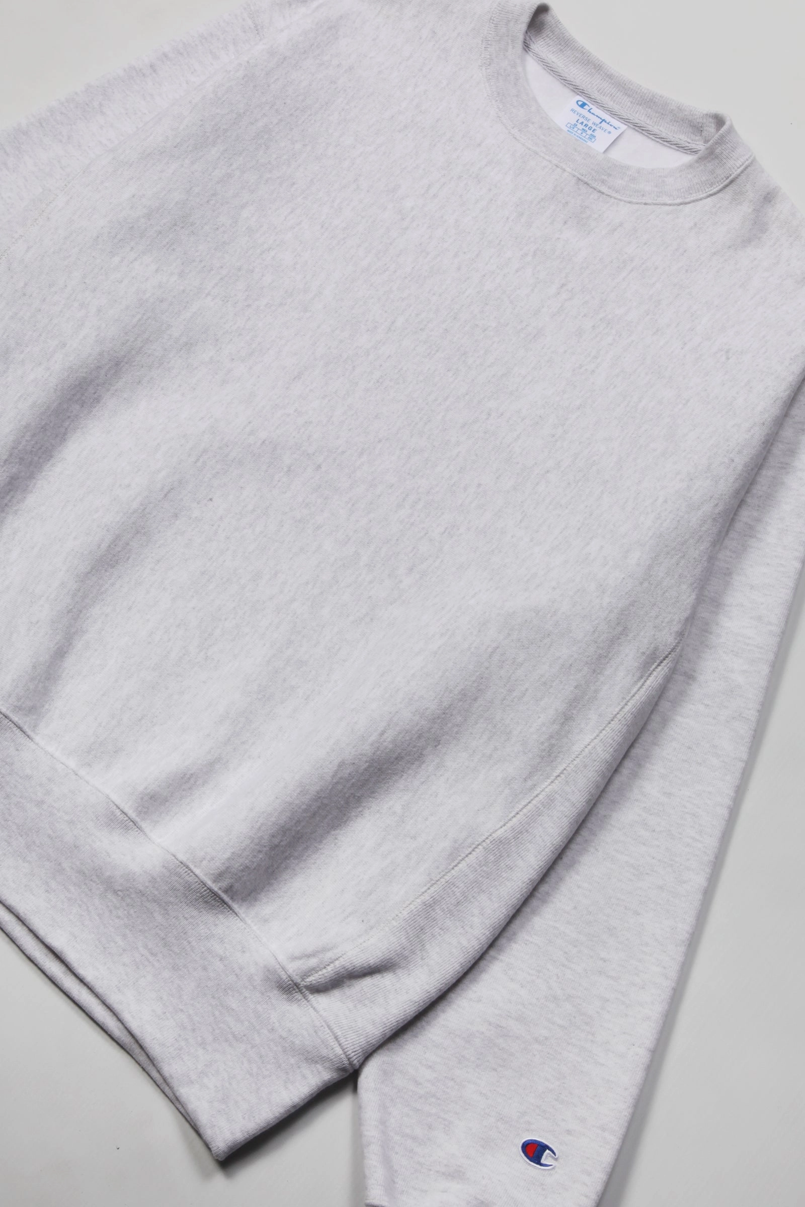 Chill Wear Performance Layer Fit Champion - 12oz USA Reverse Weave Crewneck - Ash Grey