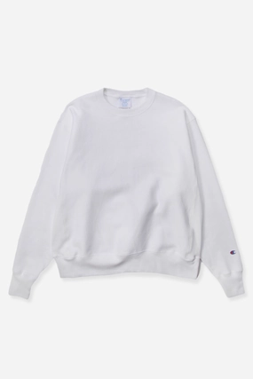 Layered Wear Champion - 12oz USA Reverse Weave Crewneck - White
