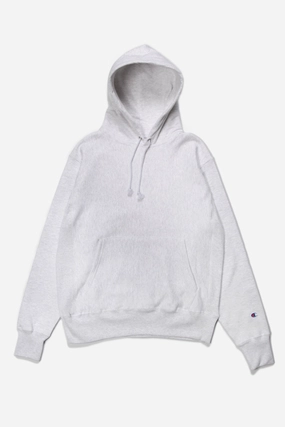 Flexible Drop Shoulder Relaxed fit wear Champion - 12oz USA Reverse Weave Hoodie - Ash Grey