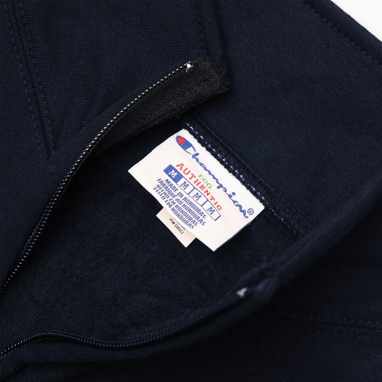 Champion - 9oz Quarter Zip - Navy Timeless Design Seamless construction