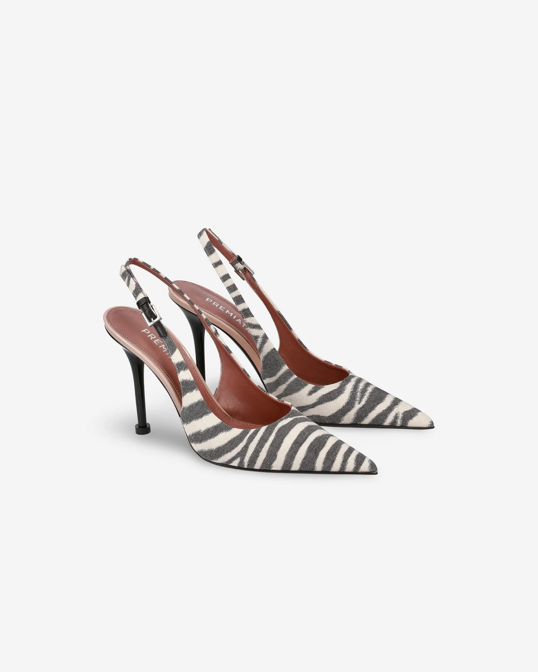 Chanel Canvas Zebra with Glossy Black Stiletto Heel M7030A High-Quality Craft Charity Chic