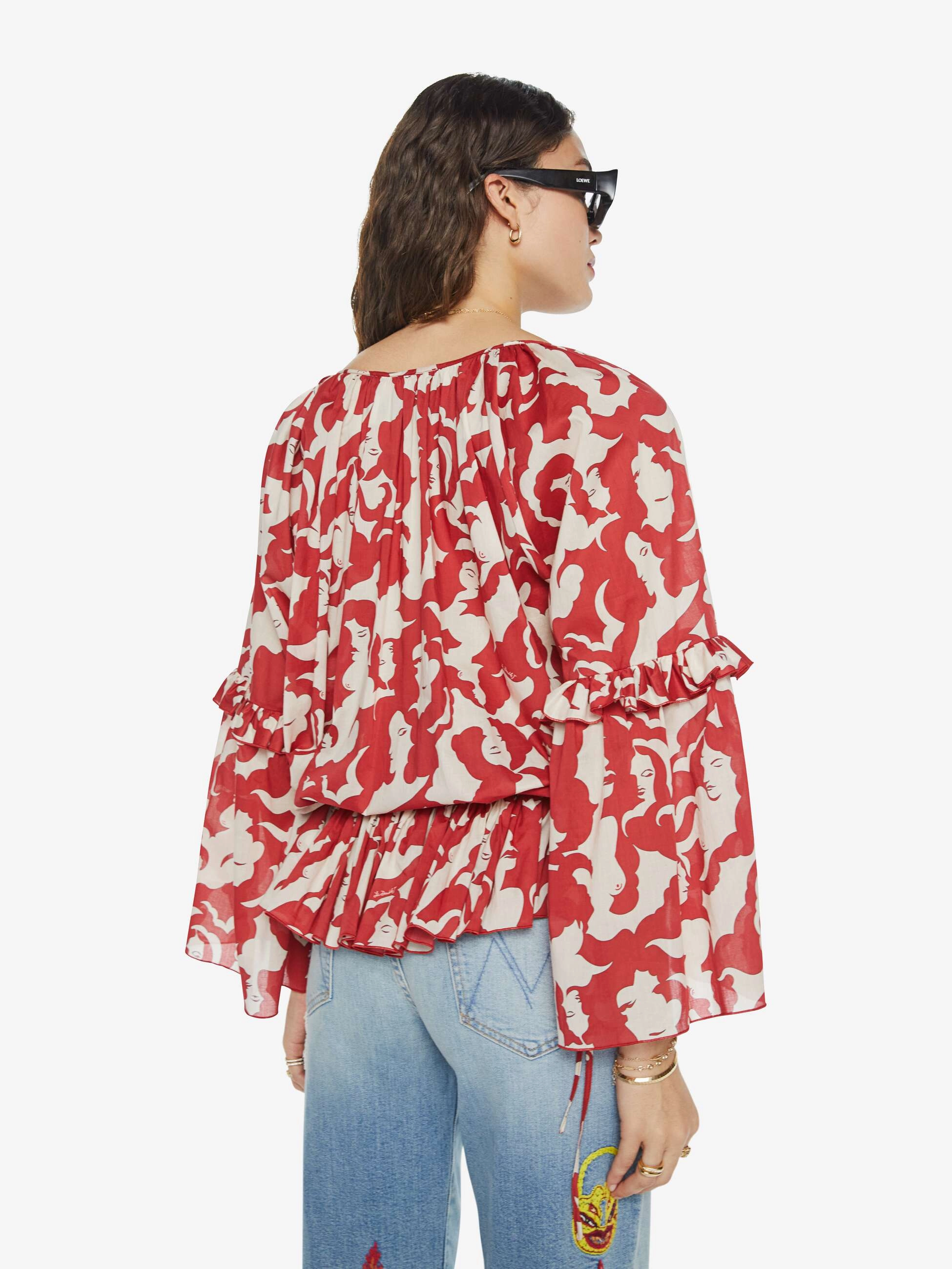 La DoubleJ x MOTHER Boho Blouse - Mamma Nautical Look Animal Print