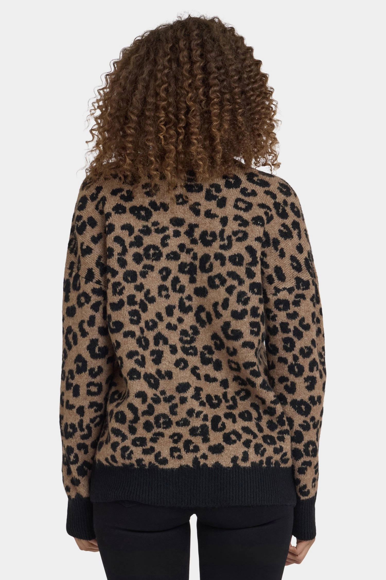 Cheetah Cardigan - Black Combo Cozy Fashion Minimal Design