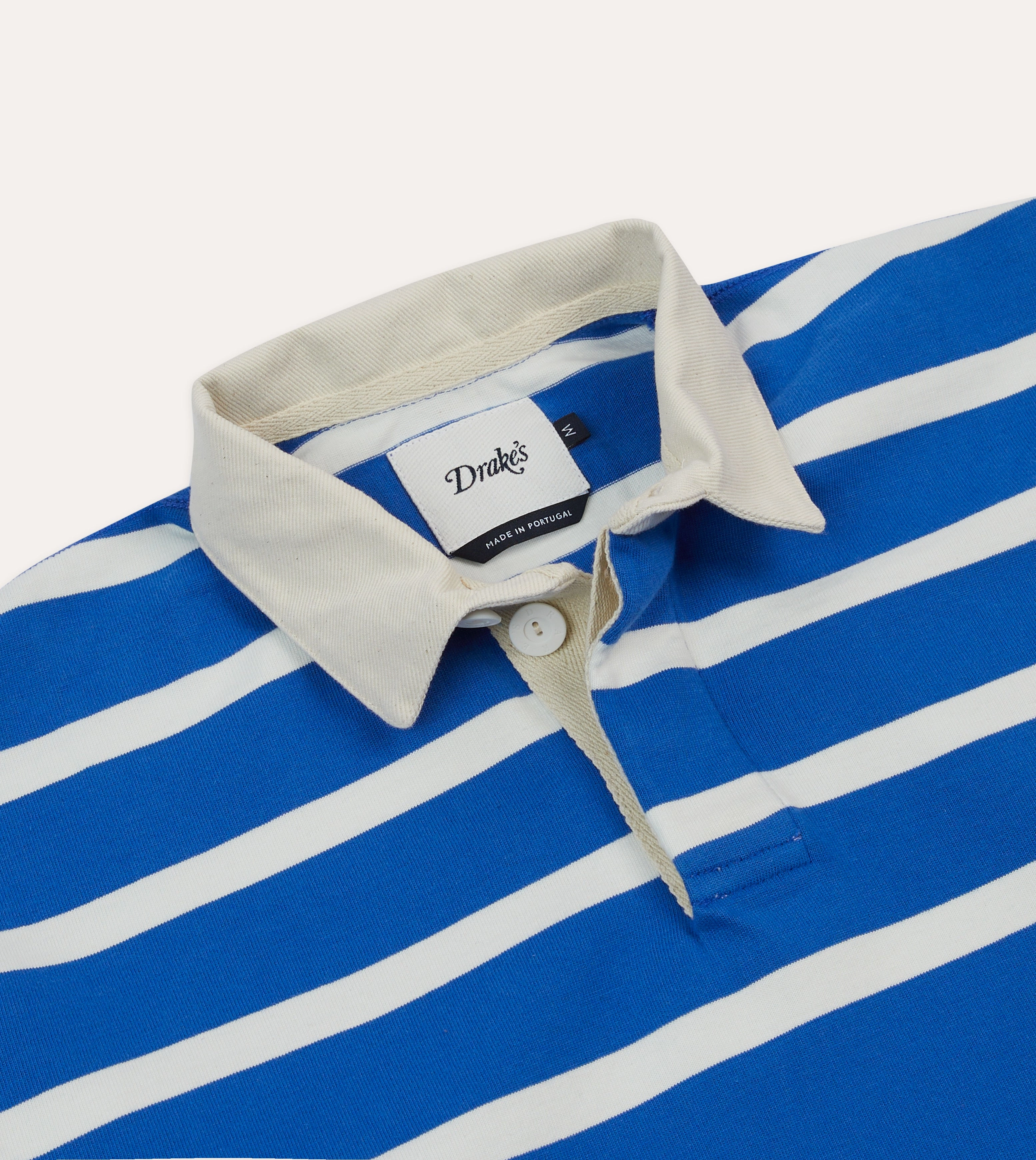 Cruise Collection Blue and White Dual Stripe Cotton Rugby Shirt