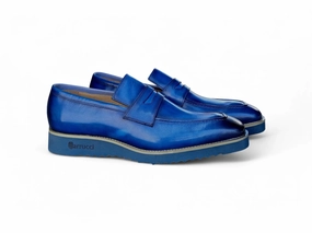 Chic Patina Burnished Penny Loafer Polished Profile Work Life