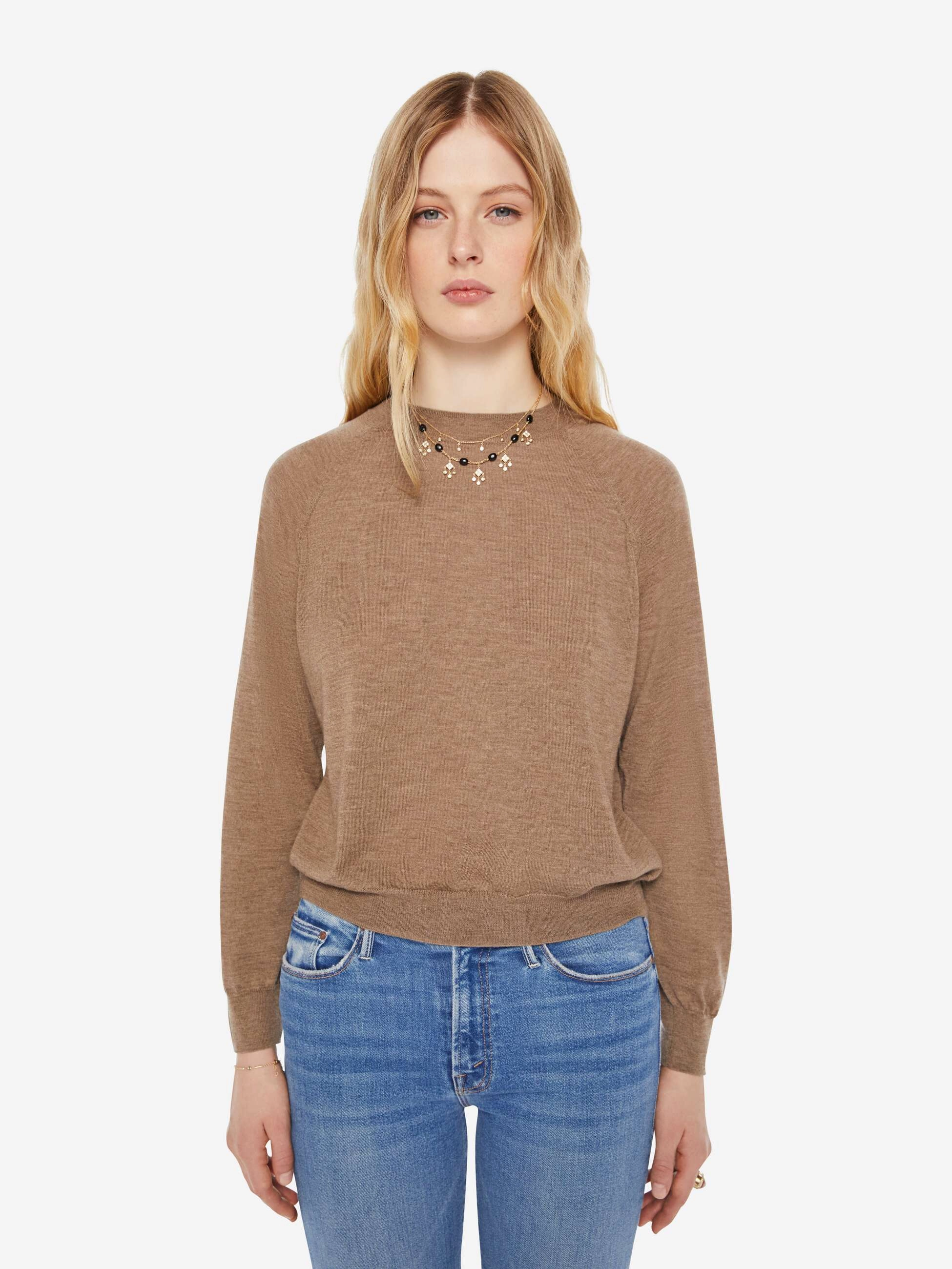 Soft Interior Breathable Performance SPRWMN L/S Raglan Sweater - Truffle