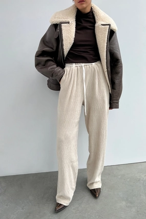 Stylish Layers OdorResistantTreatment RIBBED STRAIGHT LEG PANTS