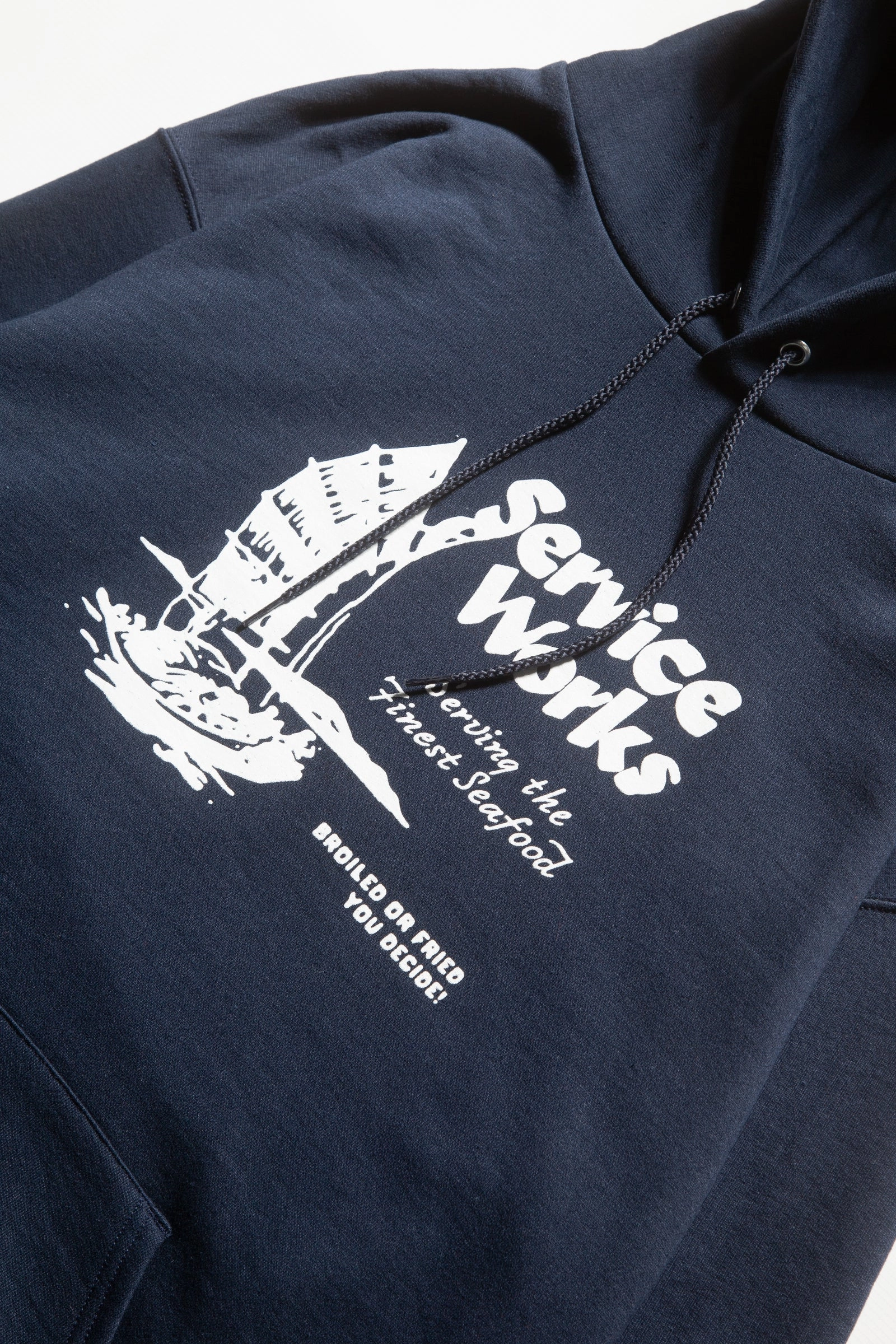 Service Works - Sail Away Hoodie - Navy Lightweight Style Trendy Layering