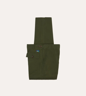 Drake??s and New Balance Waxed Herringbone Cotton Games Trousers Quick Wear Fit Barrel Waist