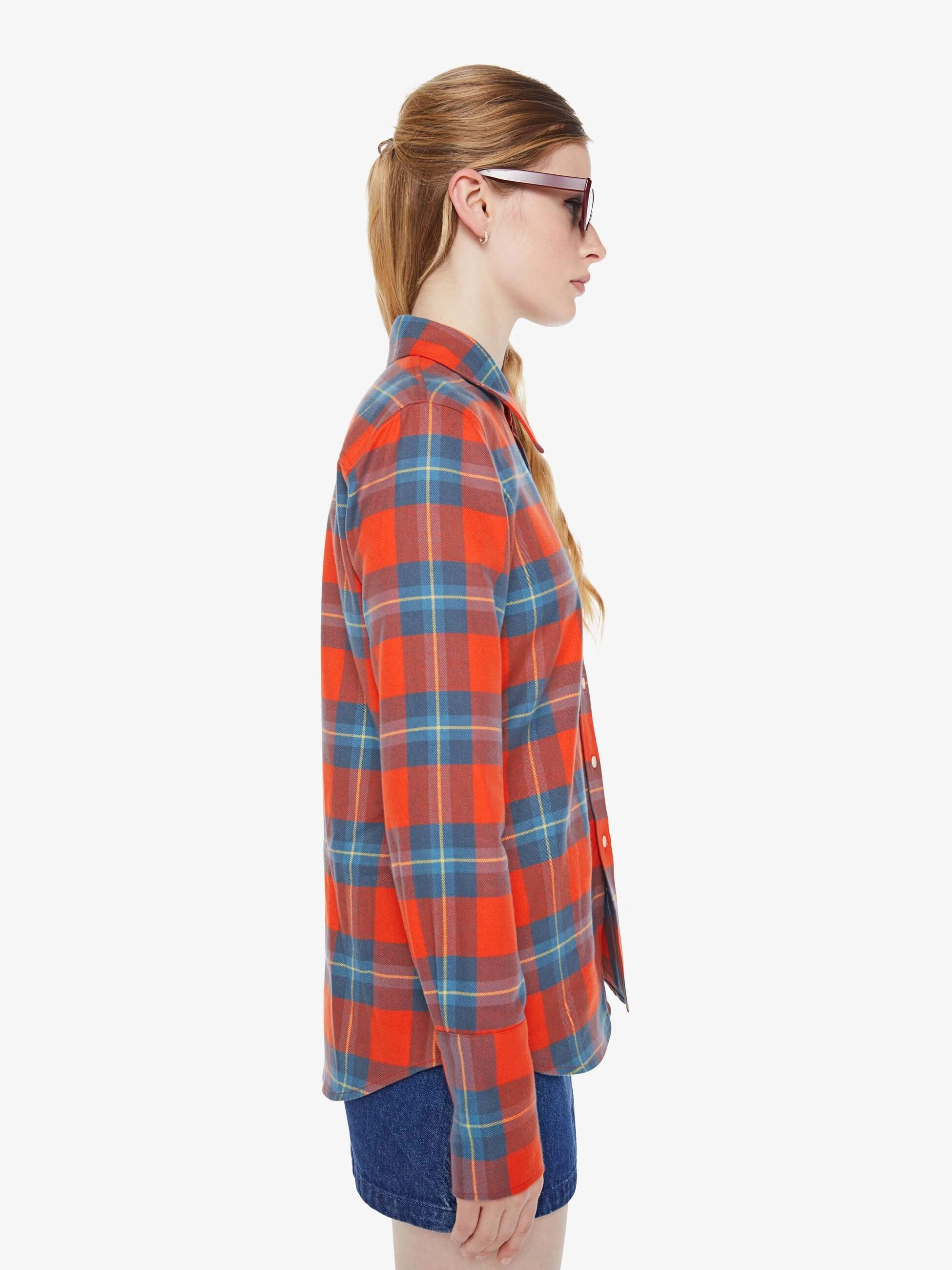 Performance Fabric Layered Hemline Chloe Fineman x MOTHER The Mayday - Checked In