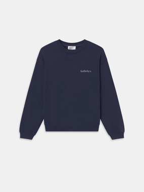 Sotheby's Unisex Crewneck Sweatshirt -- Navy Quick Slip Cozy Fleece