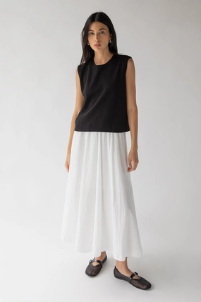 CLASSIC MAXI SKIRT Seasonal Must Have Frayed Finish