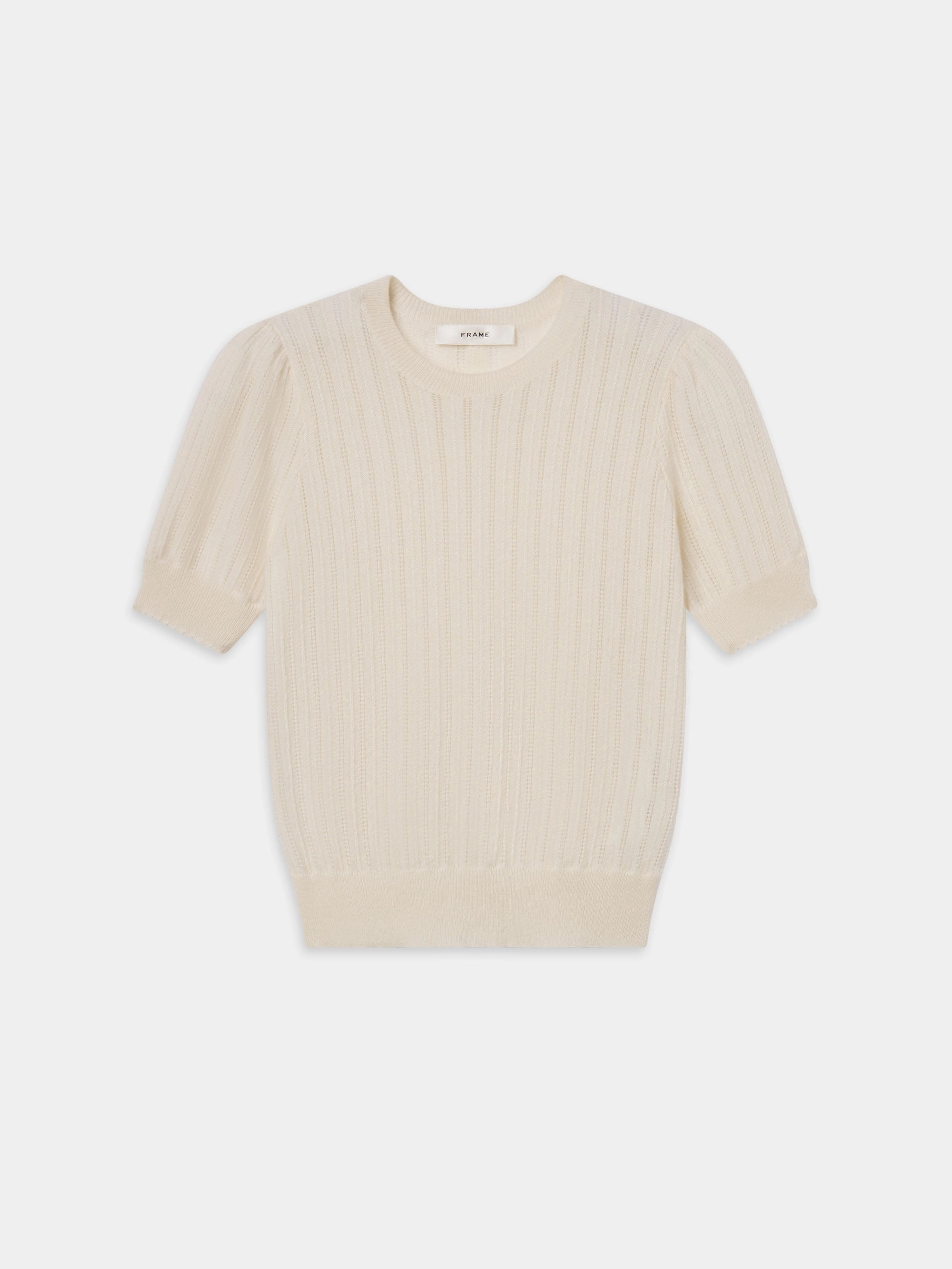 The Ladder Pointelle Sweater -- Cream Essential Warmth