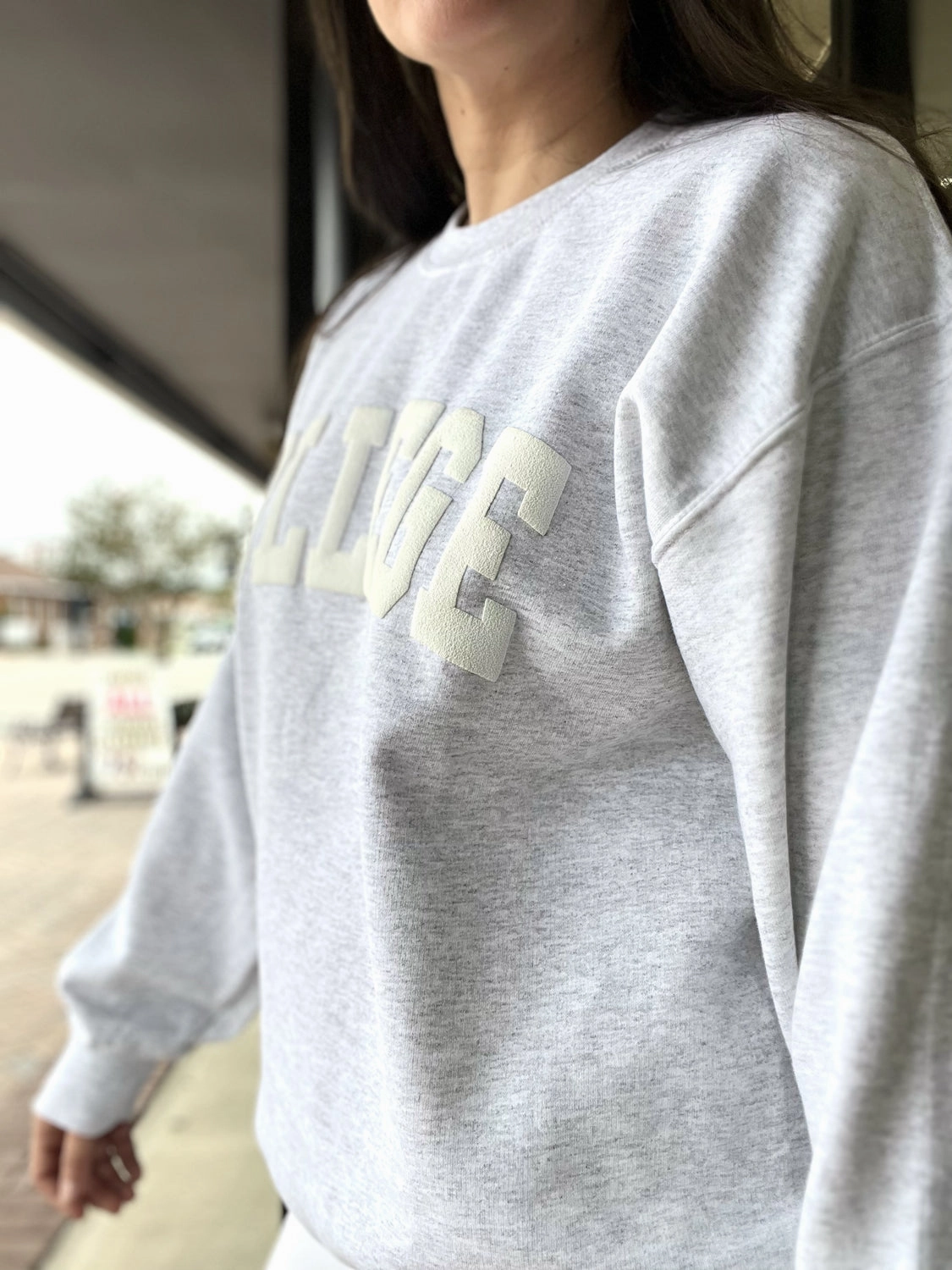 Sustainable Fabric Comfortable Hoodie College Puff Crew Sweatshirt