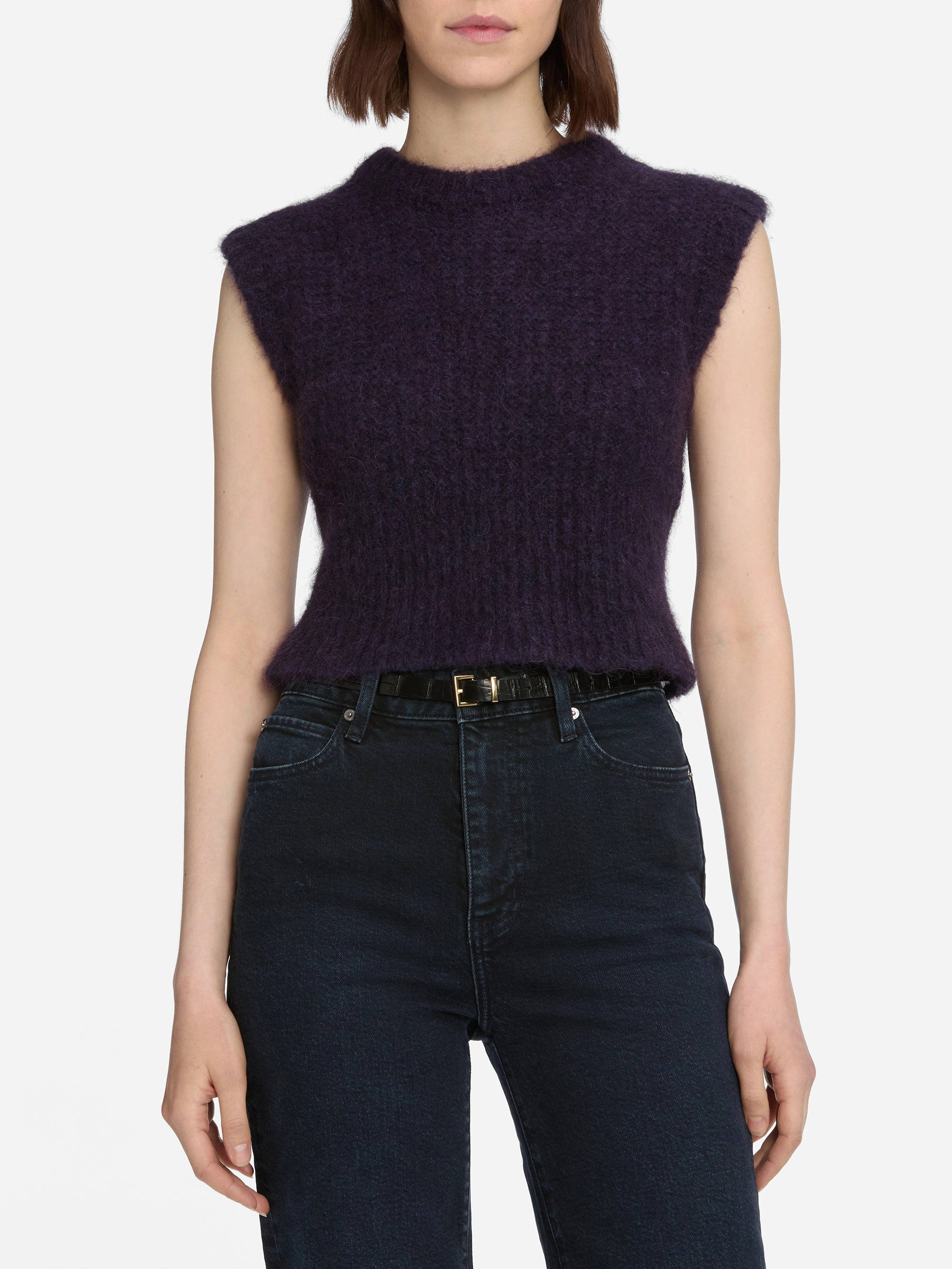 Elegant Comfort Cozy Wear The Plush Vest -- Royal Purple