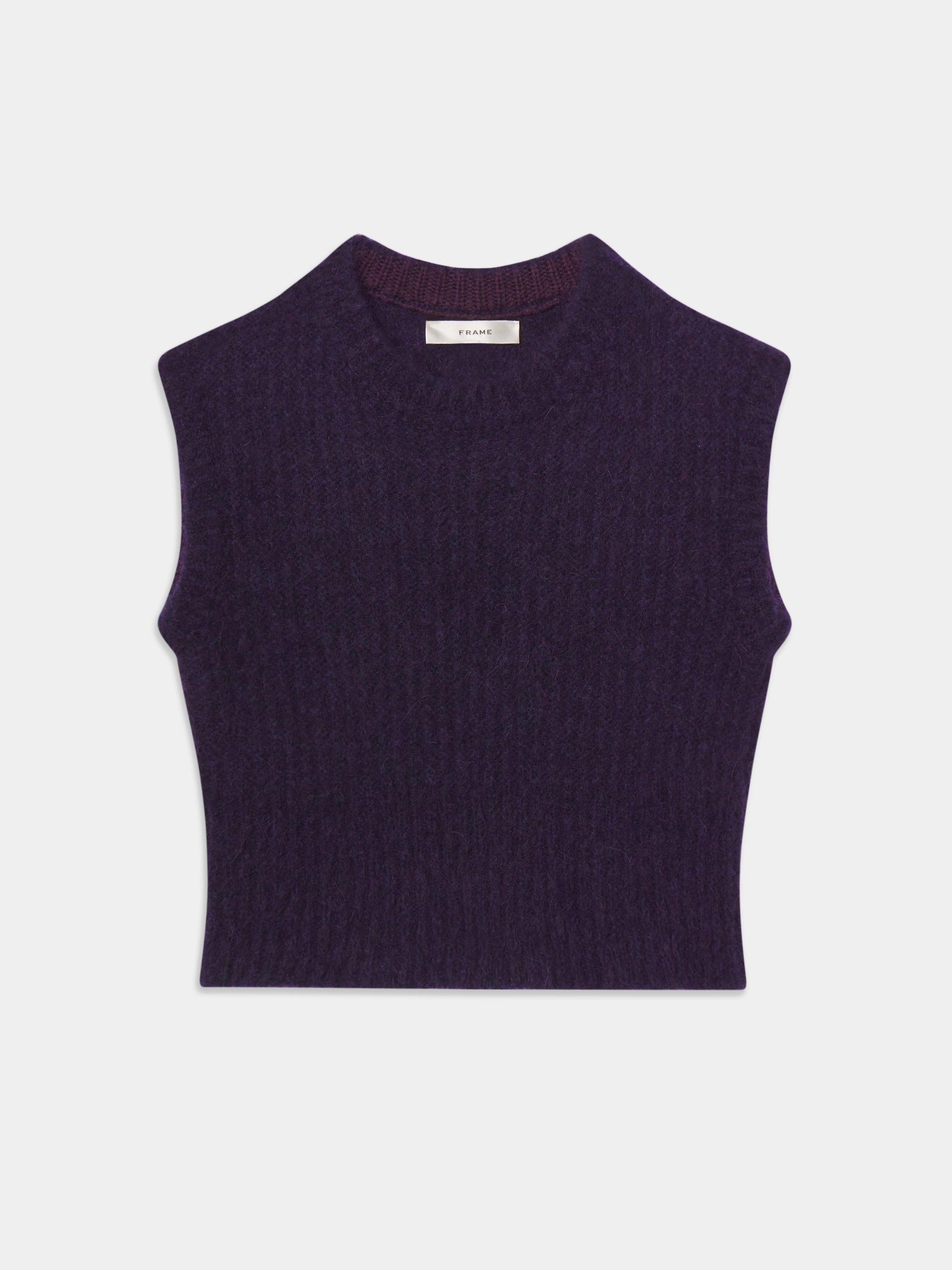 Sustainable Yarn Layered Style The Plush Vest -- Royal Purple