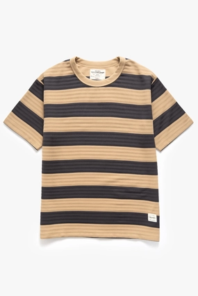 Okonkwo MFG - Ribbed Striped T-Shirt - Khaki SeamlessConstruction