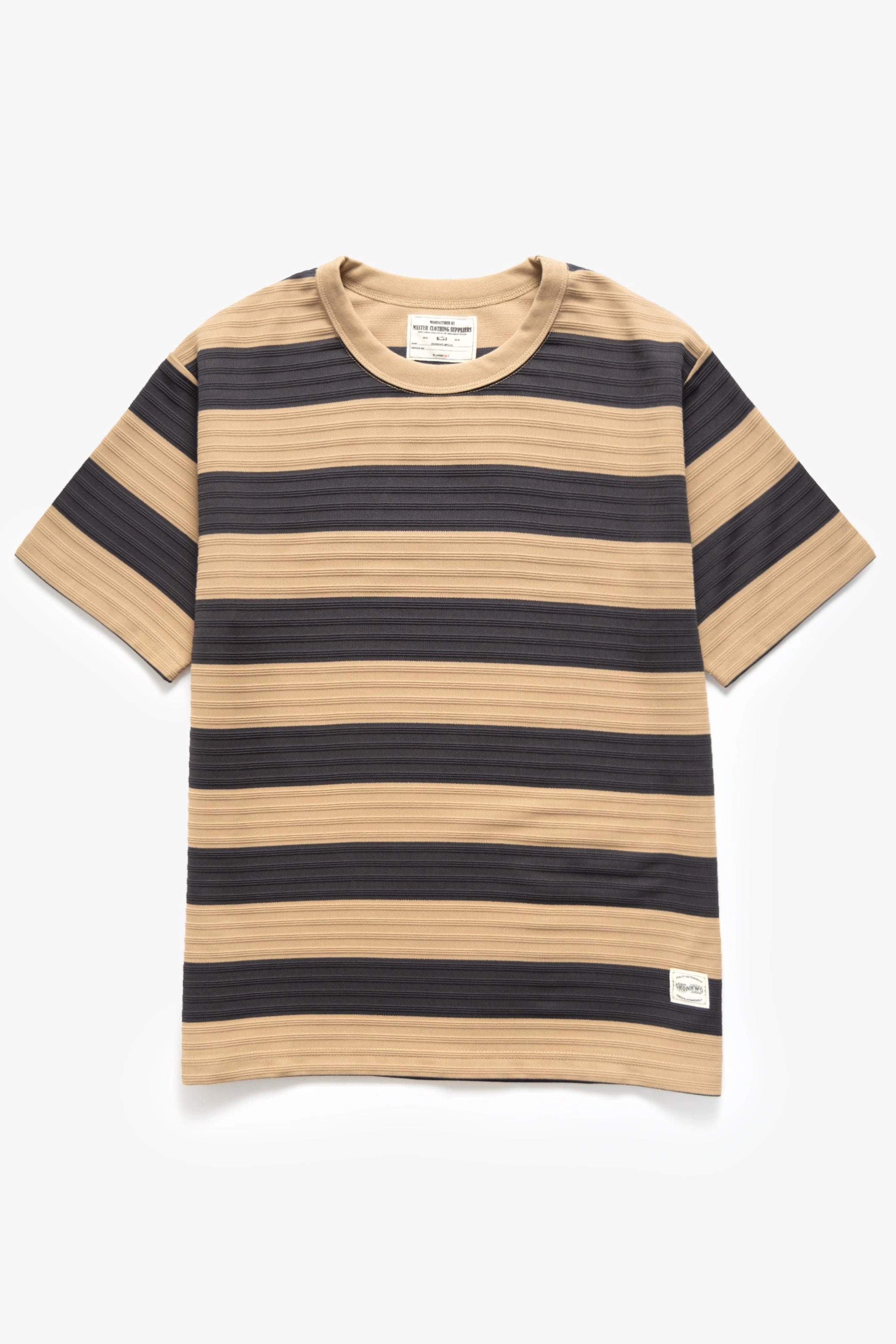 Okonkwo MFG - Ribbed Striped T-Shirt - Khaki SeamlessConstruction