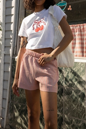 Modern Fit Comfortable Flex PINSTRIPE SHORT