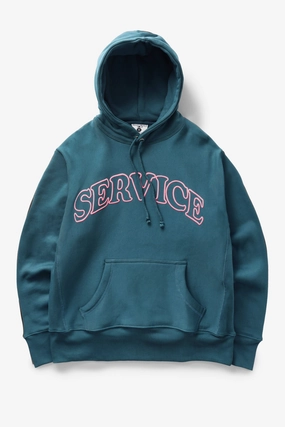 Service Works - Arch Logo Hoodie - Petrol Durable Stitching Versatile Performance