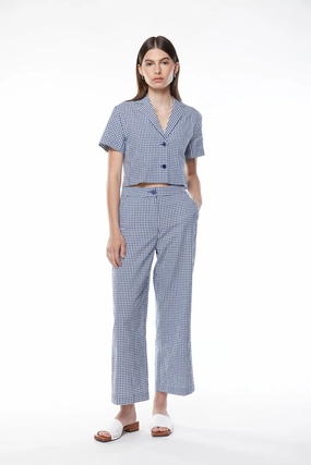 MachineWashable No Ride Fit GINGHAM PANTS